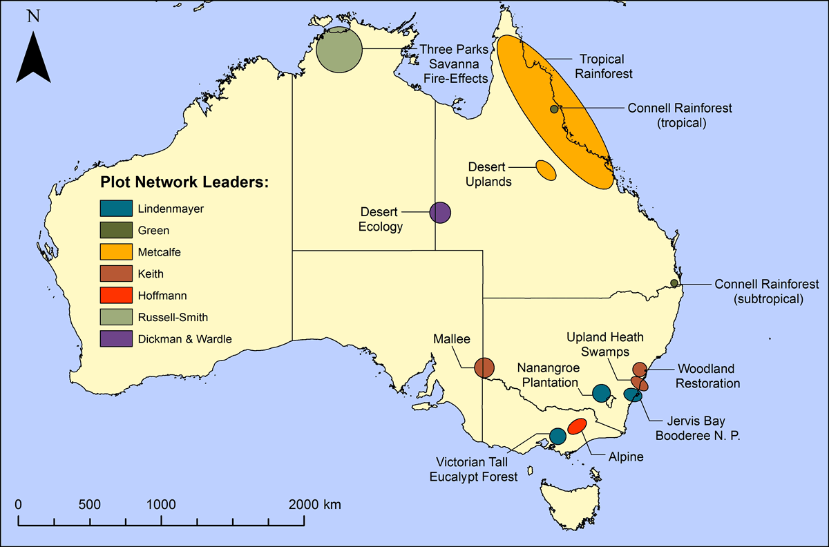 Map showing spatial distribution of the Long Term Ecological Research Network